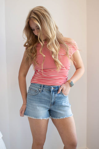 Liberty Stripe Fitted Top - Sugar Co.