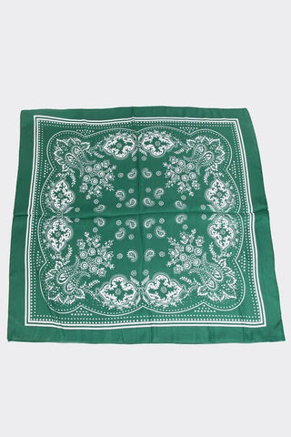 Light Paisley Design Square Bandana Scarf: FU - Sugar Co.