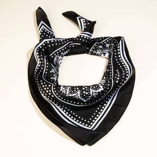 Light Paisley Design Square Bandana Scarf: FU - Sugar Co.
