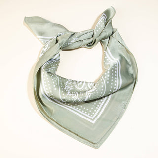 Light Paisley Design Square Bandana Scarf: FU - Sugar Co.