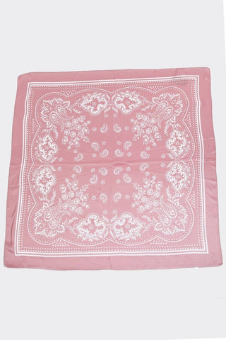 Light Paisley Design Square Bandana Scarf: IV - Sugar Co.