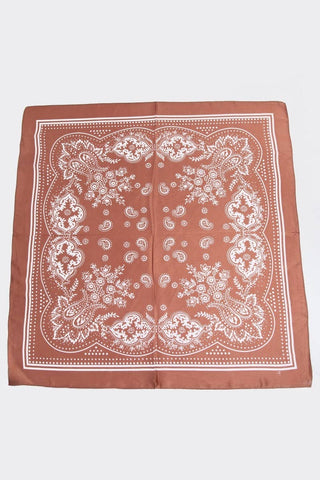 Light Paisley Design Square Bandana Scarf: IV - Sugar Co.
