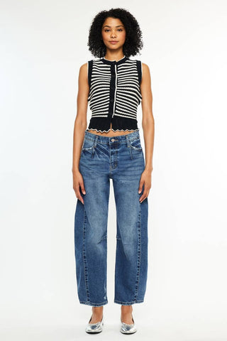Lila Low Slung Horseshoe Jean - Sugar Co.