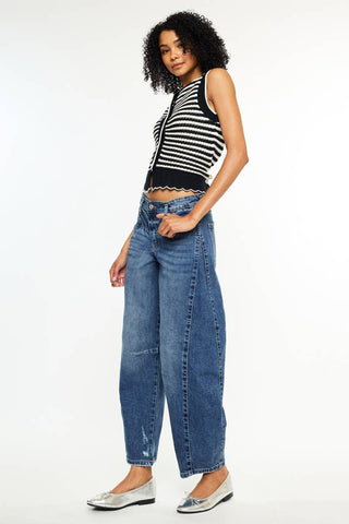 Lila Low Slung Horseshoe Jean - Sugar Co.