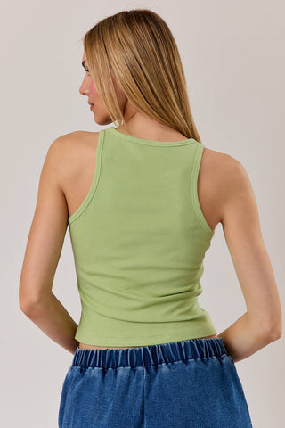 Lime Beaded Tank - Sugar Co.
