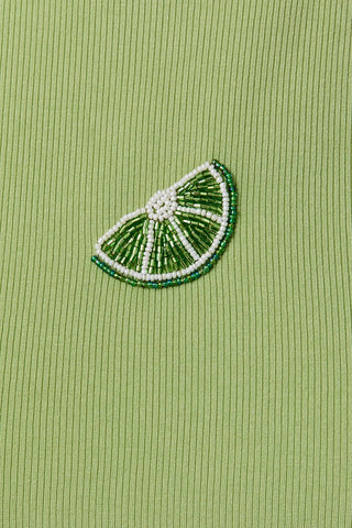 Lime Beaded Tank - Sugar Co.