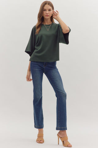 Lindsey Top Dark Green - Sugar Co.