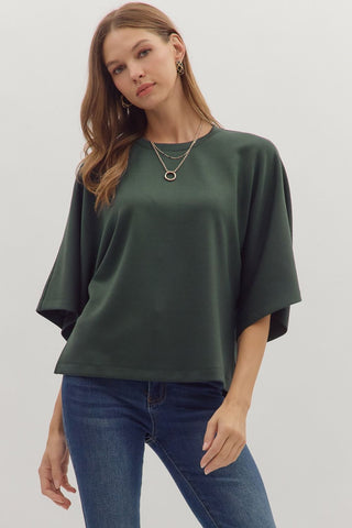 Lindsey Top Dark Green - Sugar Co.