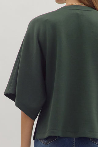 Lindsey Top Dark Green - Sugar Co.