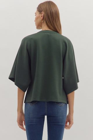 Lindsey Top Dark Green - Sugar Co.
