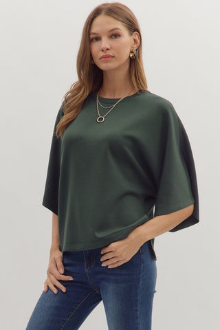 Lindsey Top Dark Green - Sugar Co.