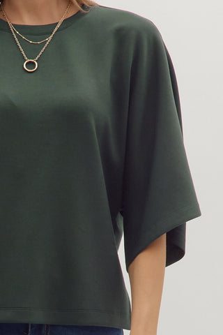 Lindsey Top Dark Green - Sugar Co.