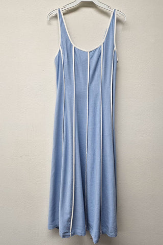 Linen Midi Dress: Brown - Sugar Co.