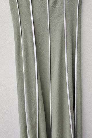 Linen Midi Dress: Brown - Sugar Co.