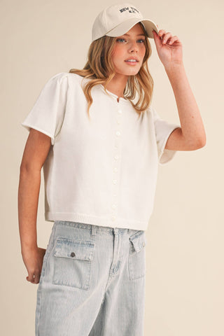 London Breeze Cardigan Off White - Sugar Co.