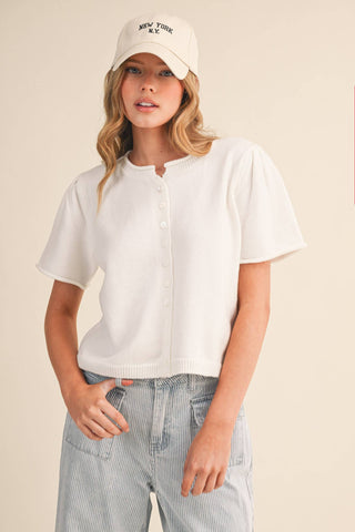 London Breeze Cardigan Off White - Sugar Co.
