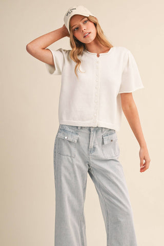 London Breeze Cardigan Off White - Sugar Co.