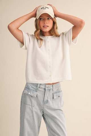 London Breeze Cardigan Off White - Sugar Co.