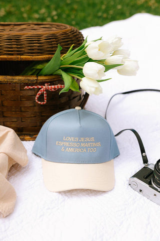 Loves Jesus Espresso Martinis & America Too Hat - Sugar Co.