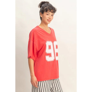 Lucky Jersey Tee Red - Sugar Co.