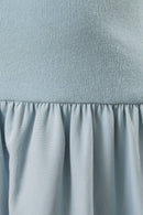 Maggie Mixed Media Dress Light Blue - Sugar Co.