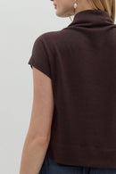 Magnolia Mock Neck Ruby - Sugar Co.