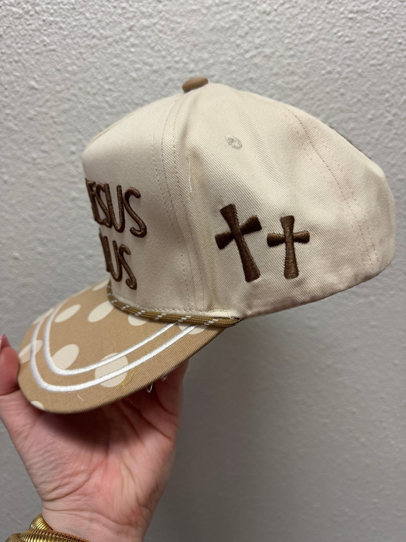 Make Jesus Famous Brown Polka Dot