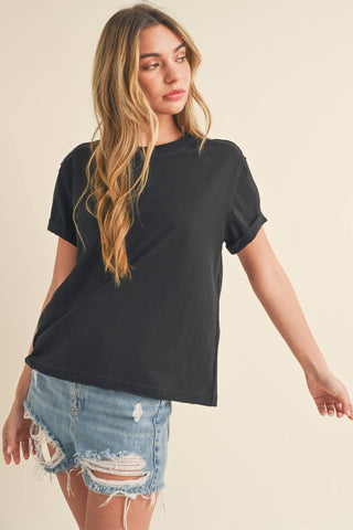 Mali Baby Tee Short Sleeve Top: Tomato - Sugar Co.