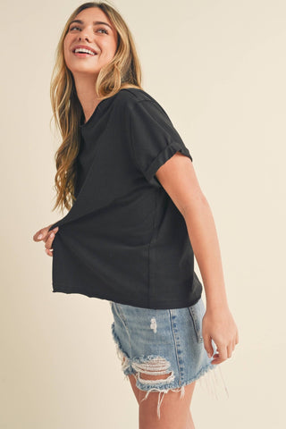 Mali Baby Tee Short Sleeve Top: Tomato - Sugar Co.