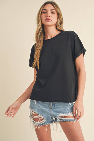 Mali Baby Tee Short Sleeve Top: Tomato - Sugar Co.