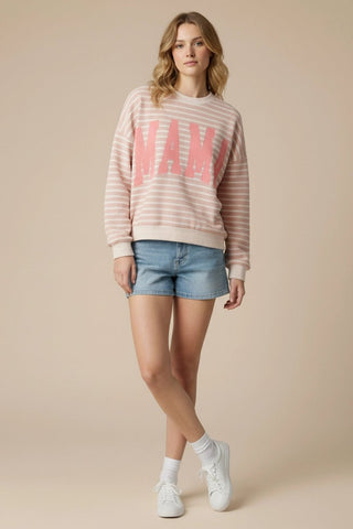 Mama Cloudburst Striped Long Sleeve - Sugar Co.