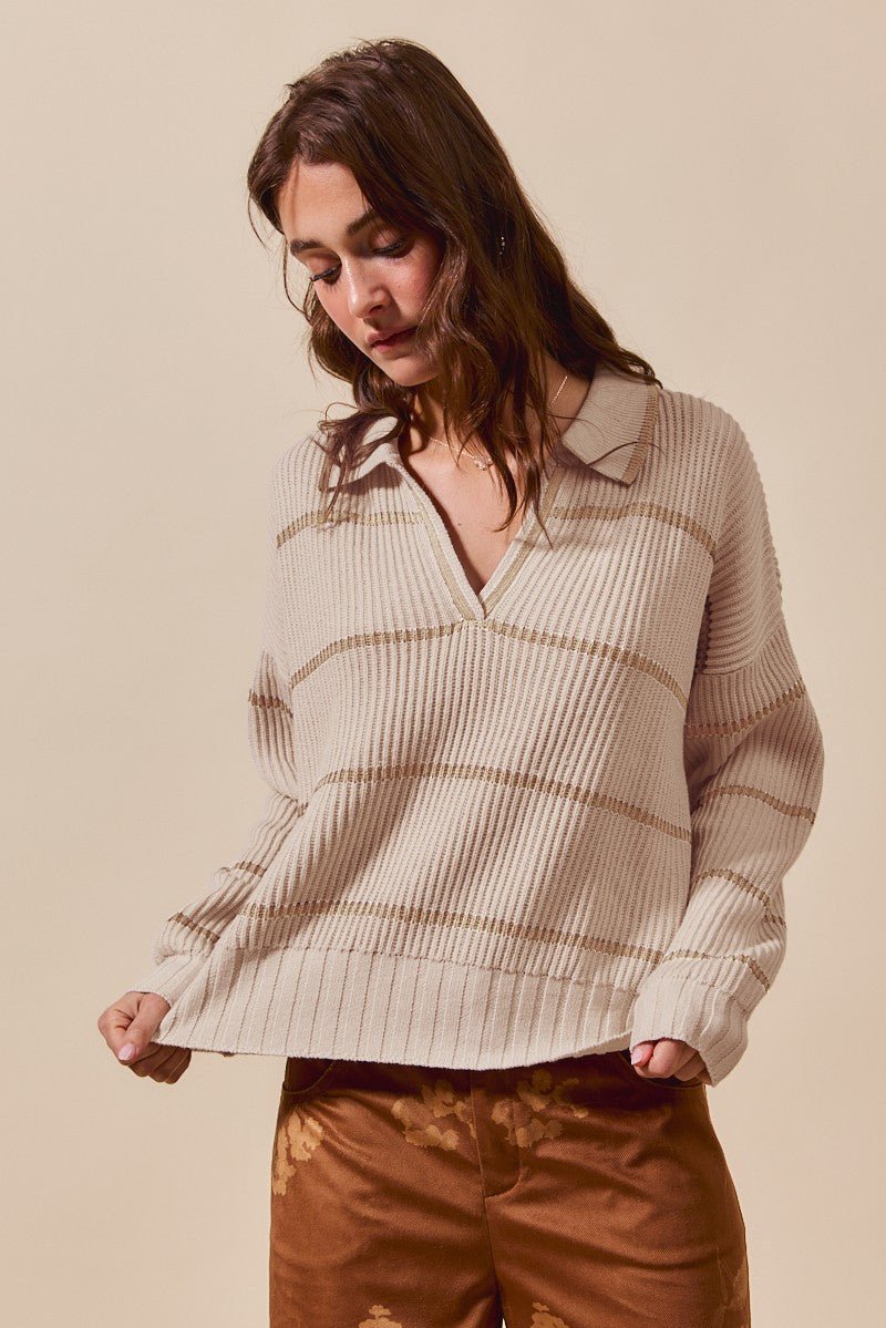 Maple Stripe Sweater - Sugar Co.