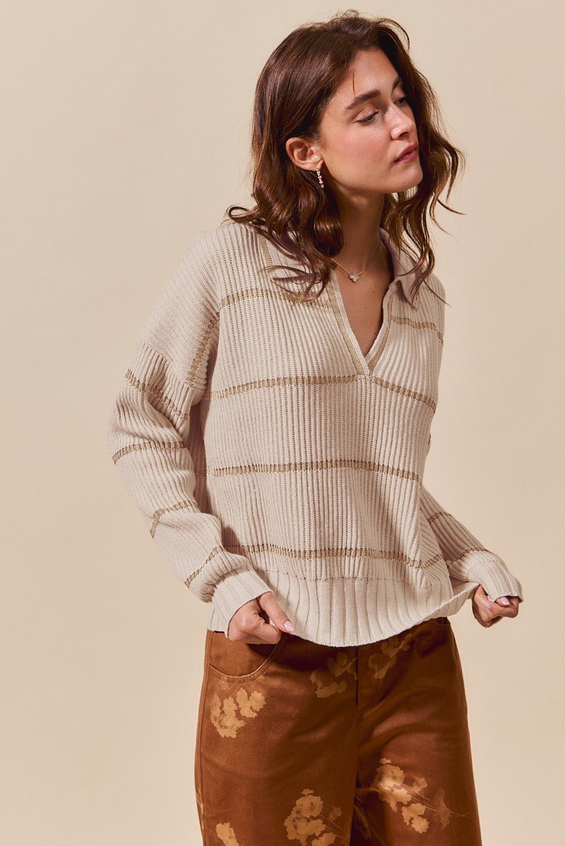 Maple Stripe Sweater - Sugar Co.