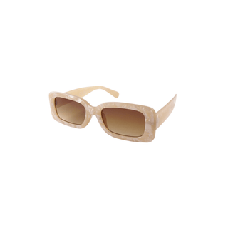 Marble Beige Rectangle Sunglasses: Beige - Sugar Co.