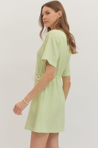 Matcha Morning Mini Dress - Sugar Co.