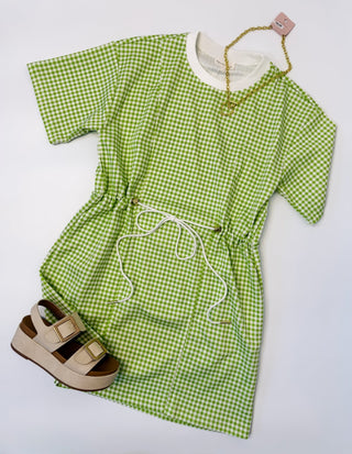 Matcha Morning Mini Dress - Sugar Co.