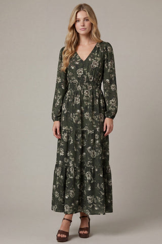 Meadow Floral Tiered Maxi Dress - Sugar Co.