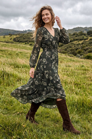 Meadow Floral Tiered Maxi Dress - Sugar Co.