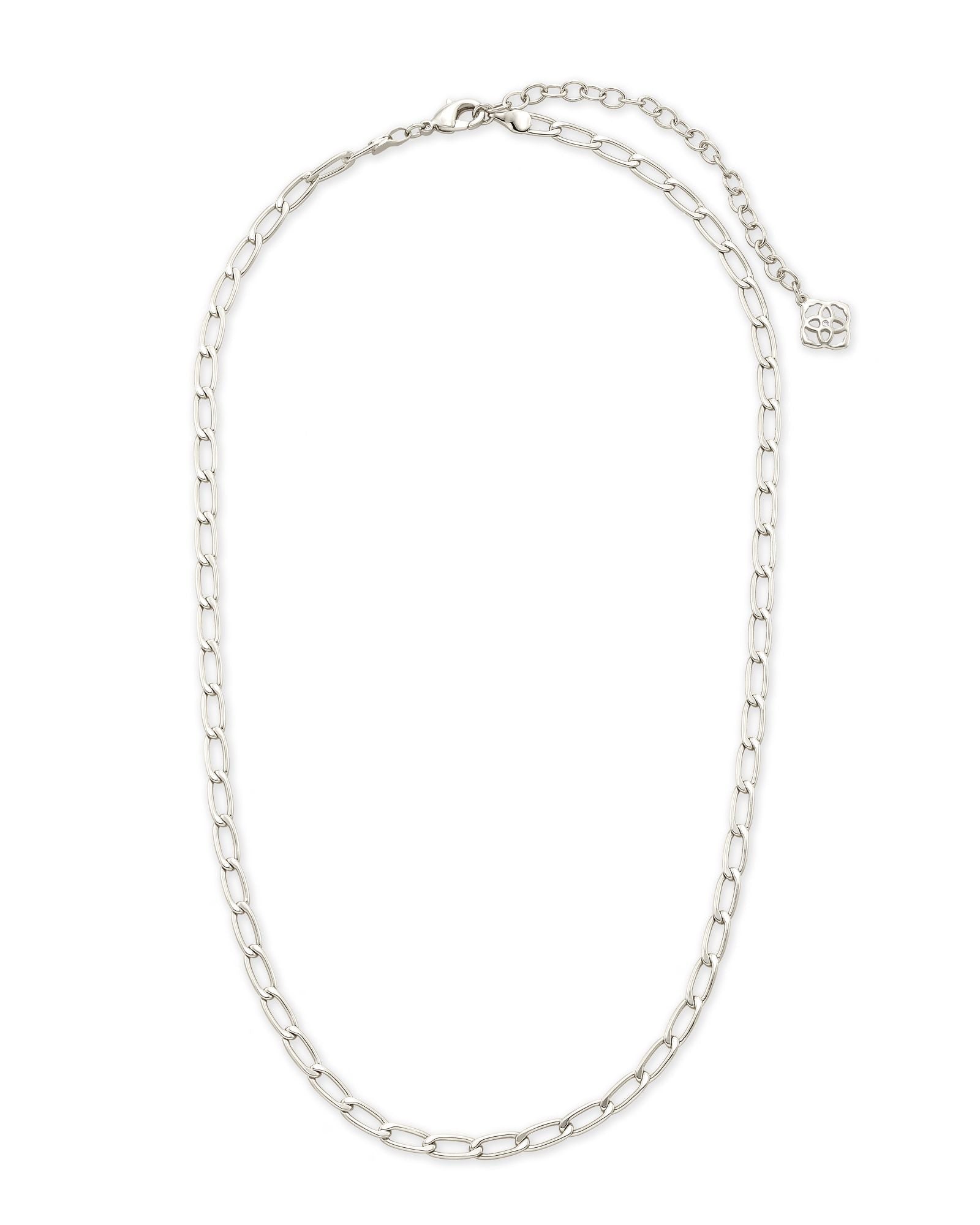 Merrick Chain Necklace in Rhodium