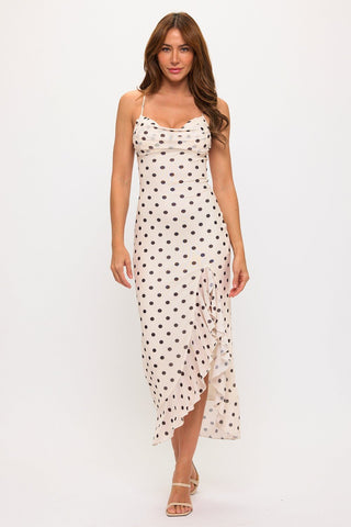 Mesh & Dot Dress Ivory - Sugar Co.