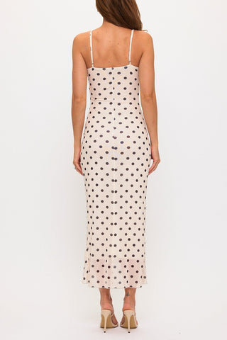 Mesh & Dot Dress Navy - Sugar Co.