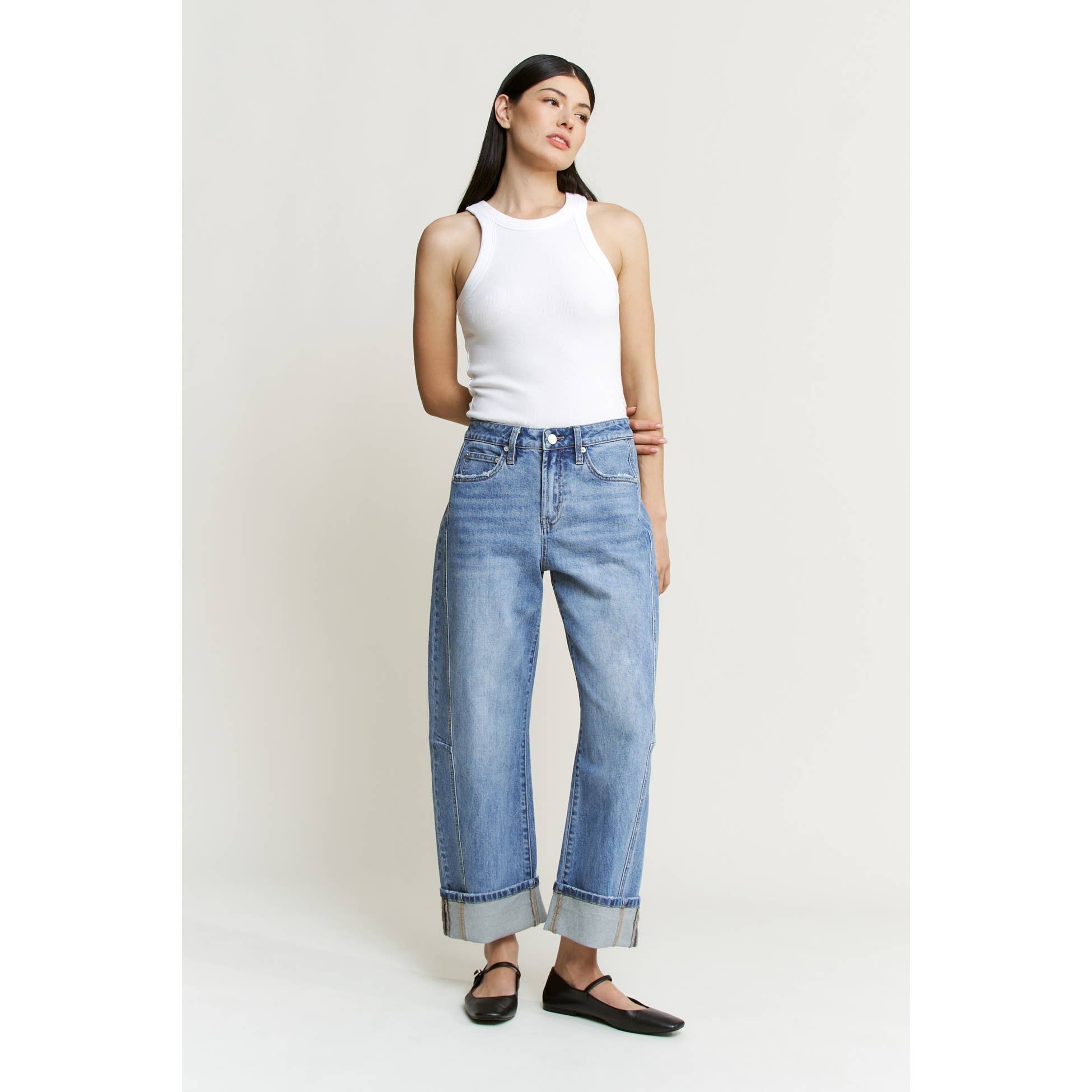 Mica Off The Cuff Barrel Jean