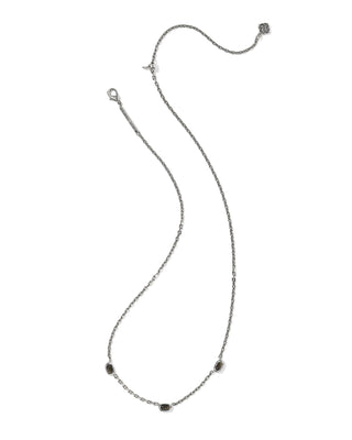Mini Elisa Gold Three Stone Strand Necklace: Vintage Silver Golden Obsidian - Sugar Co.