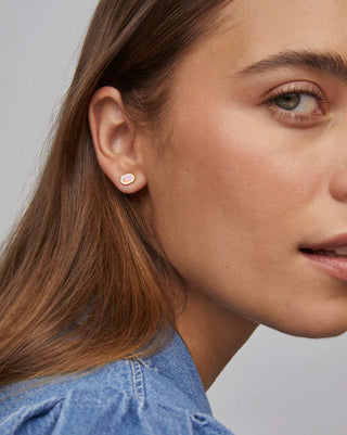 Mini Ellie Gold Stud Earrings Pink Opalite Crystal - Sugar Co.