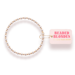 Mini Katy Bracelet in Silver with Gold: Standard 6.75 inch - Sugar Co.