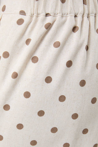 Mocha Dot Pleated Trouser - Sugar Co.