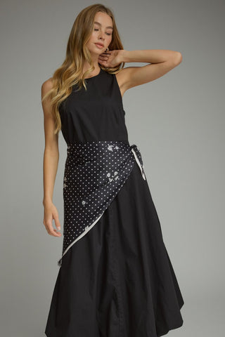 Monroe Scarf Overlay Midi Dress - Sugar Co.