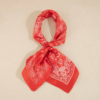 Multi - Patchwork Bandana Paisley Print Satin Square Scarf: BK - Sugar Co.