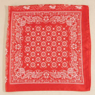 Multi - Patchwork Bandana Paisley Print Satin Square Scarf: RD - Sugar Co.
