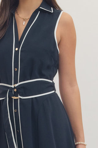Navy Dress - Sugar Co.